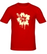 Мужская футболка «Стекающий цветок glow» - Фото 1