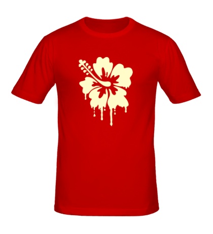Мужская футболка «Стекающий цветок glow»