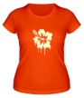 Женская футболка «Стекающий цветок glow» - Фото 1