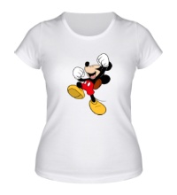 Женская футболка Счастливый Микки Маус