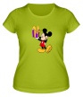 Женская футболка «Микки Маус с подарком» - Фото 1