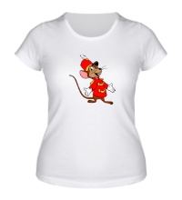 Женская футболка Мышь-швейцар