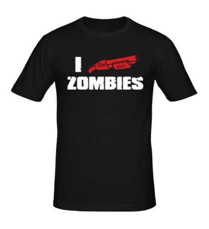 Мужская футболка «I shotgun zombies»