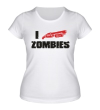 Женская футболка I shotgun zombies