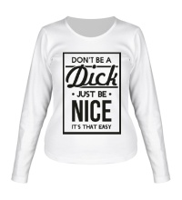 Женский лонгслив Nice Dick