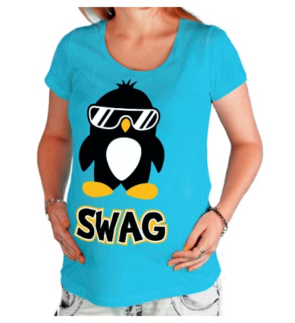 Футболка для беременной «SWAG Penguin»