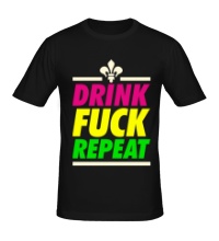 Мужская футболка Drink, Fuck, Repeat