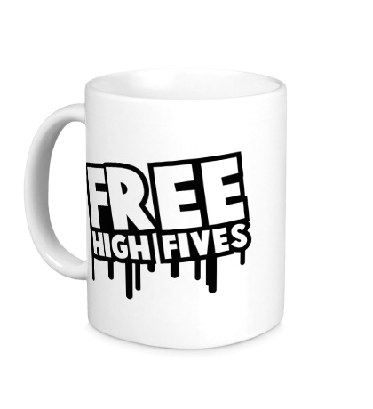 Керамическая кружка «Free High Fives»