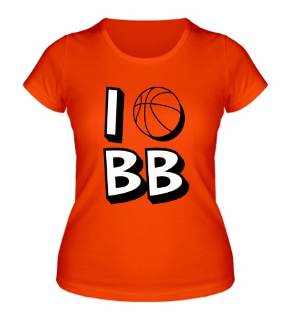 Женская футболка I love Basketball