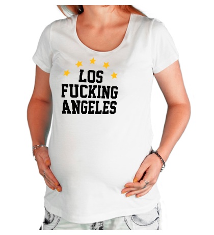 Футболка для беременной «Los Fucking Angeles»