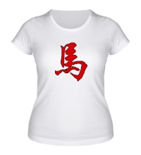 Женская футболка Год лошади: китайский символ