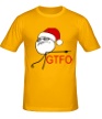 Мужская футболка «GTFO новогодний» - Фото 1