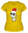 Женская футболка «Новогодний умоляющий смайлик» - Фото 1