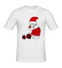 Мужская футболка Дед мороз с подарками