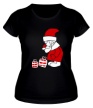Женская футболка «Дед мороз с подарками» - Фото 1