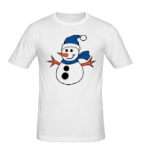 Мужская футболка Снеговик обнимает