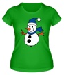 Женская футболка «Снеговик обнимает» - Фото 1