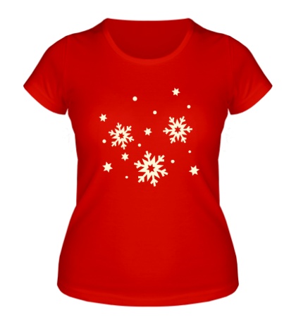 Женская футболка «Снег идет, свет»