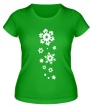 Женская футболка «Волна снежинок» - Фото 1