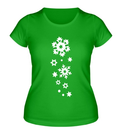 Женская футболка Волна снежинок