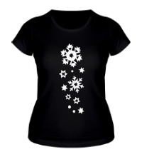Женская футболка Волна снежинок