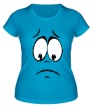 Женская футболка «Печальный смайл» - Фото 1