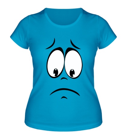 Женская футболка «Печальный смайл»
