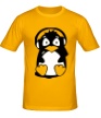 Мужская футболка «Пингвин в наушниках» - Фото 1