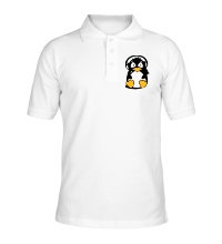 Рубашка поло Пингвин в наушниках