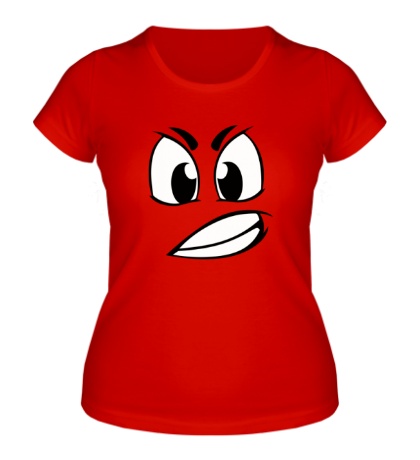 Женская футболка Сердитый смайл