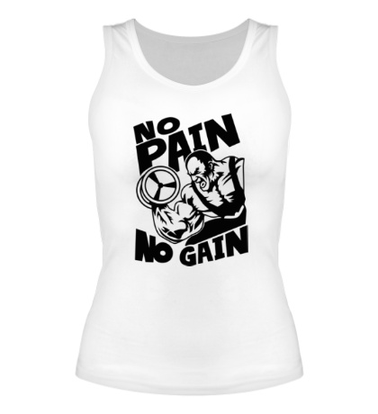 Женская майка «No pain no gain»