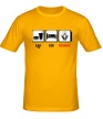 Мужская футболка «Еда, сон и Renault» - Фото 1