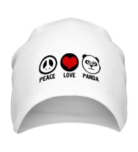 Шапка Peace love panda