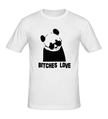 Мужская футболка «Panda bitches love»