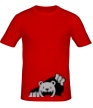 Мужская футболка «Медведь вылезает» - Фото 1