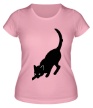 Женская футболка «Черная кошечка» - Фото 1
