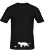 Мужская футболка «Кошка и птичка» - Фото 1