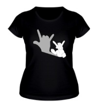 Женская футболка Тень зайца