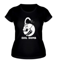 Женская футболка Злая бомба Evil bomb