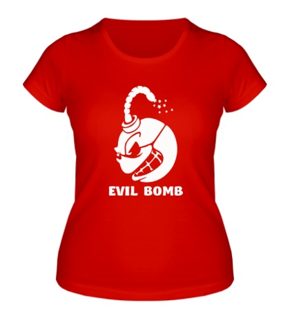 Женская футболка Злая бомба Evil bomb