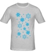 Мужская футболка «Веселые снежинки» - Фото 1