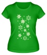 Женская футболка «Снег glow» - Фото 1