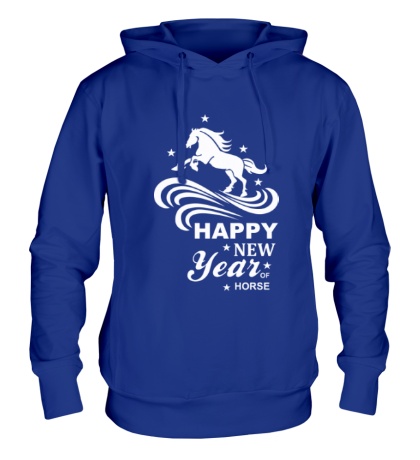 Толстовка с капюшоном Happy New Year of Horse