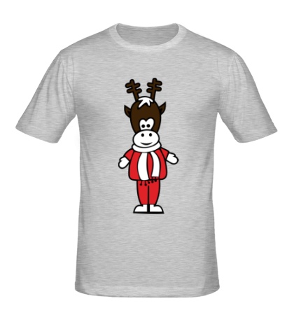 Мужская футболка Праздничный олень