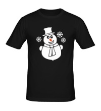Мужская футболка Веселый снеговик