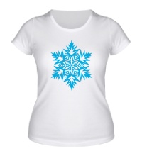 Женская футболка Острая снежинка