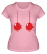 Женская футболка «Елочные шары» - Фото 1