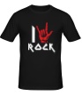Мужская футболка «I love rock» - Фото 1