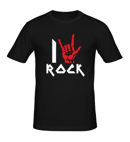 Мужская футболка I love rock