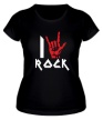 Женская футболка «I love rock» - Фото 1